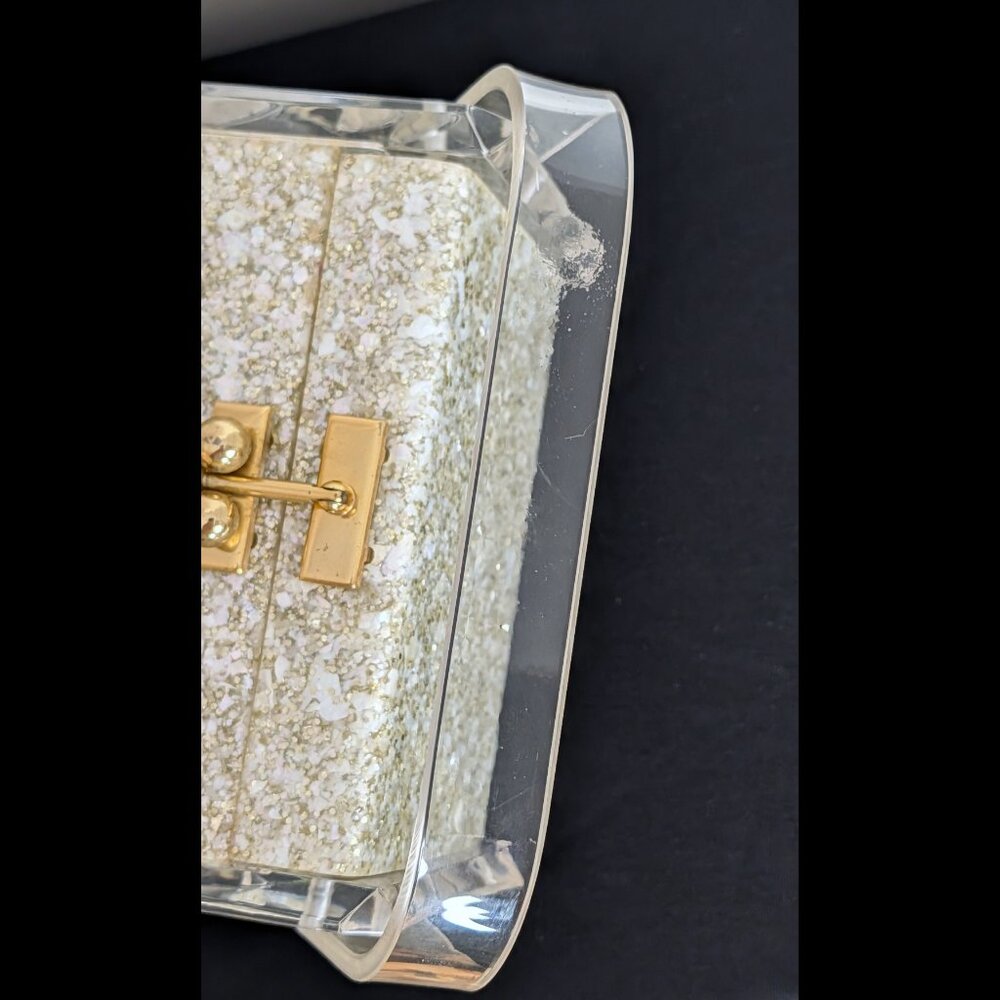 Amazing CHARLES KAHN Confetti Lucite Box Purse from the 1950s, VG-EX Cond - Picture 11 of 11